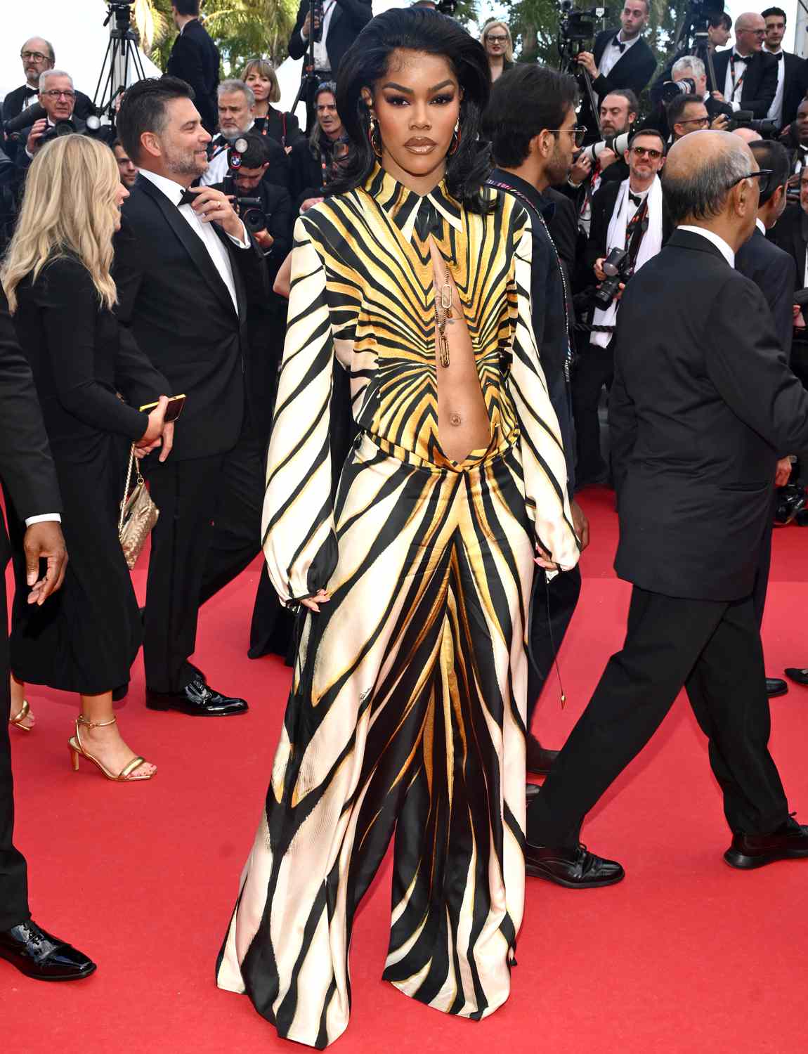 Teyana Taylor at the "Megalopolis" screening and red carpet at the 77th Cannes Film Festival held at the Palais des Festivals on May 16, 2024 in 