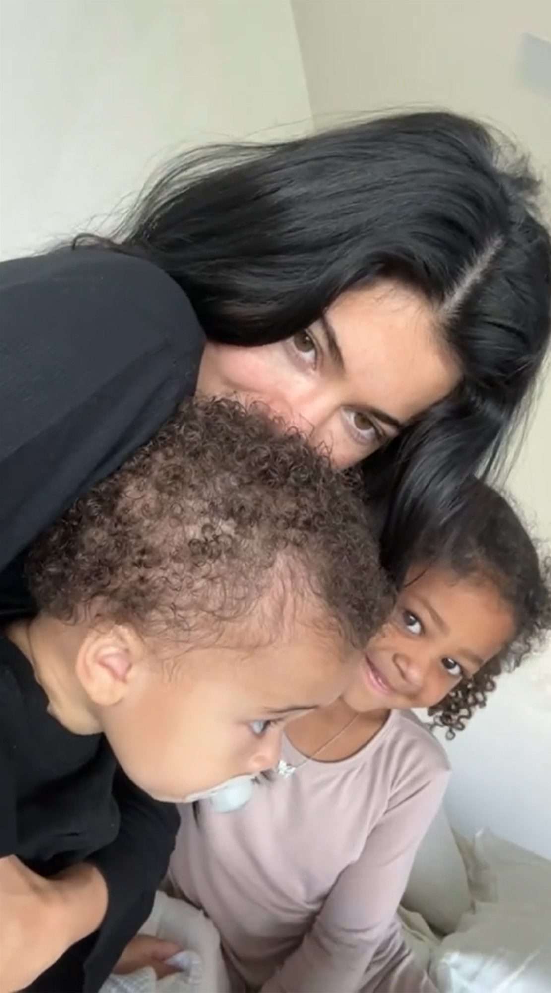 Kylie Jenner Cuddles Up with Stormi and Aire in Cute Home Video