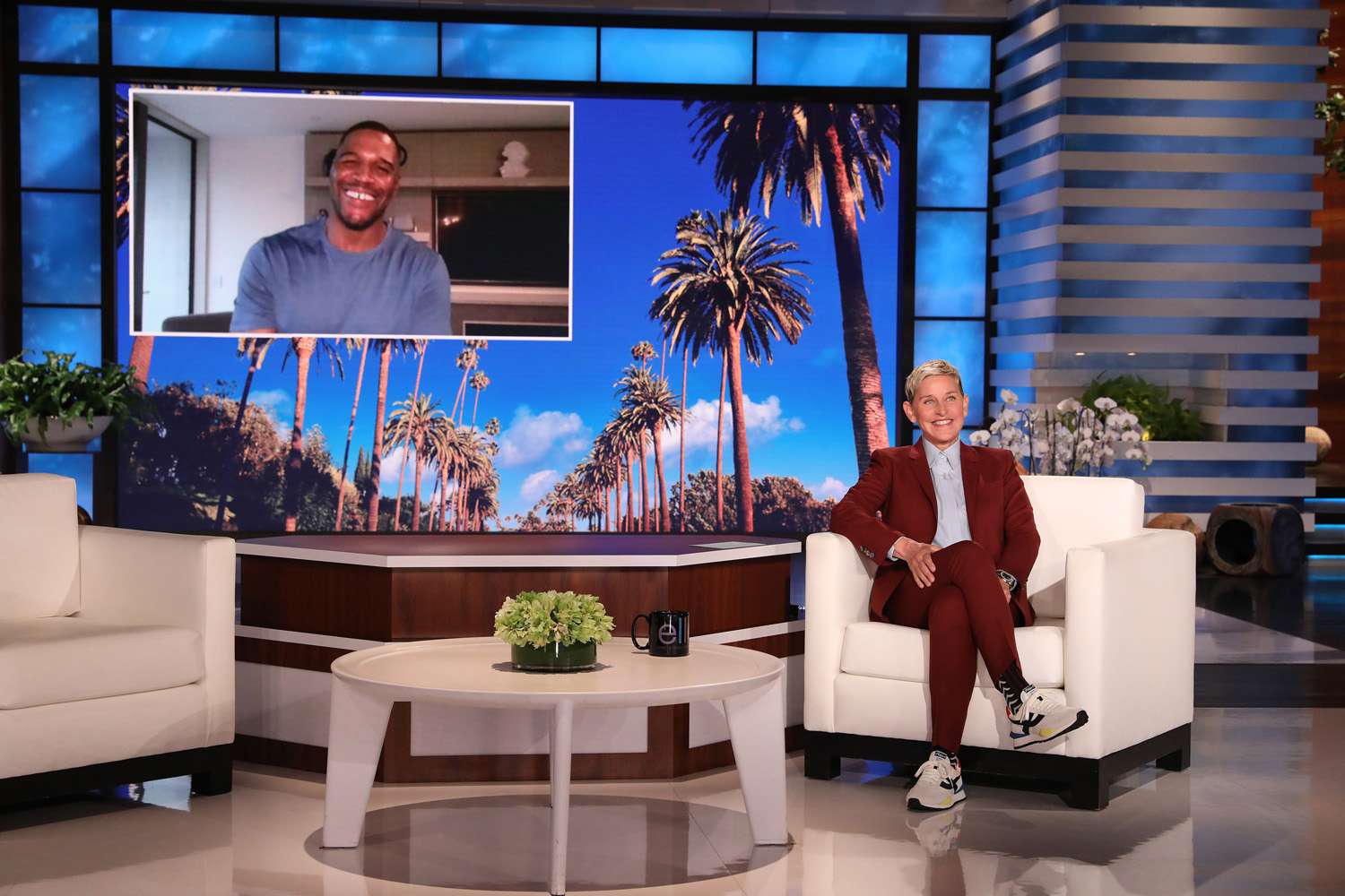 Michael Strahan makes an appearance on “The Ellen DeGeneres Show”