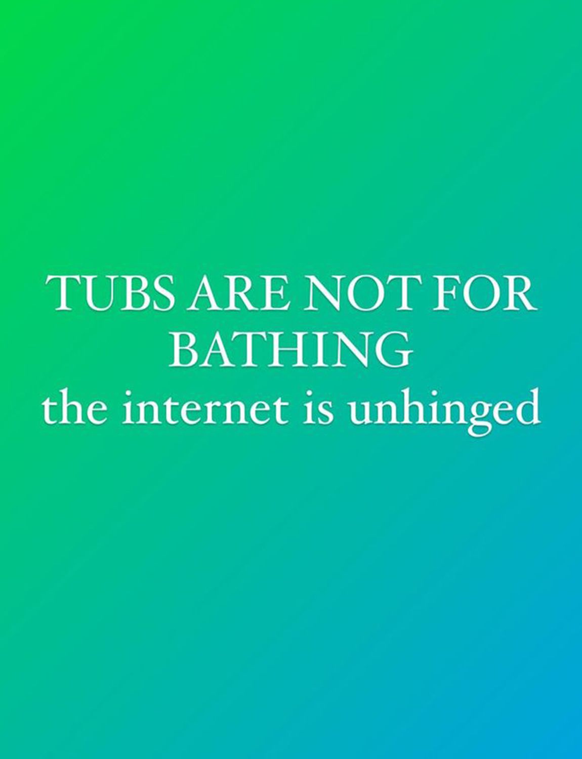 Chrissy Teigen's Instagram story about bathing