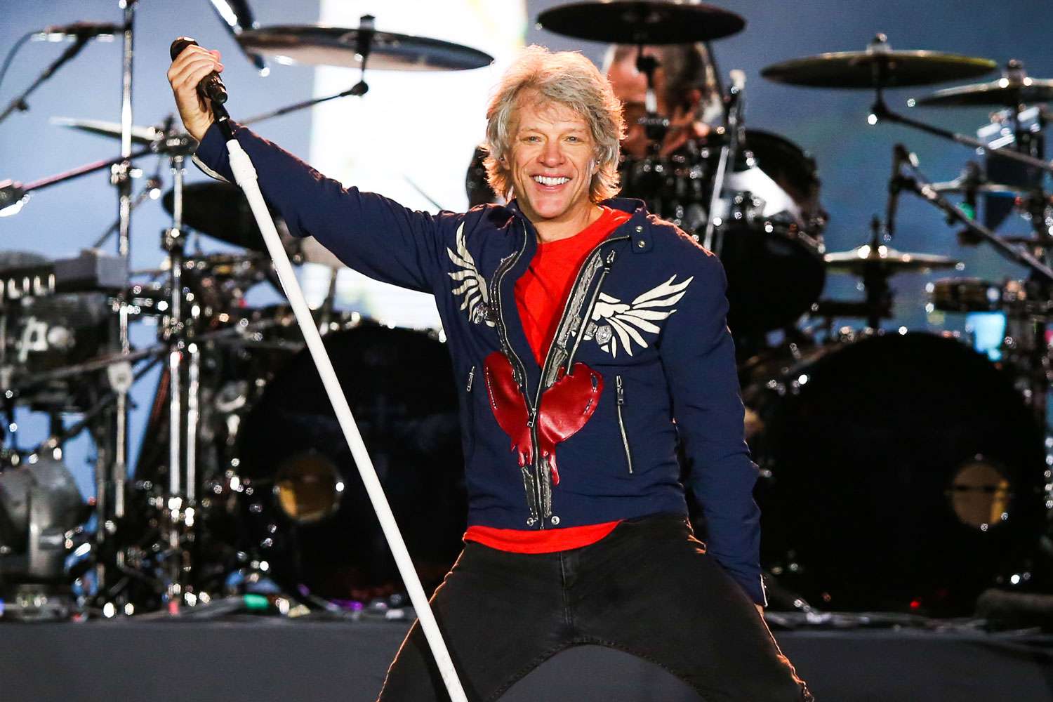 Jon Bon Jovi of the band Bon Jovi performs on stage during Rock In Rio day 3 at Cidade do Rock on September 29, 2019 in Rio de Janeiro, Brazil.