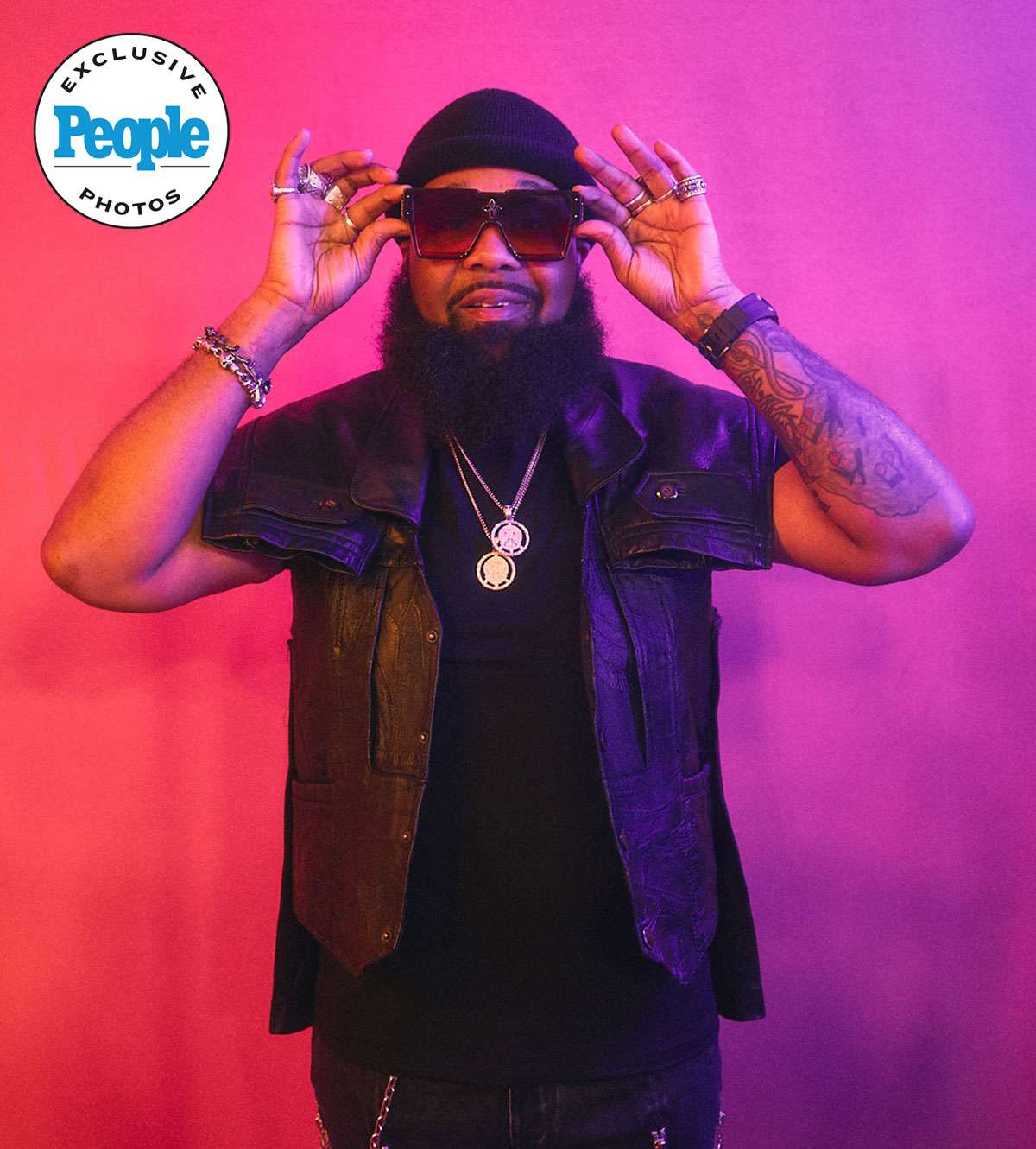 Blanco Brown attends the People magazine photo booth at the 2024 AMC awards