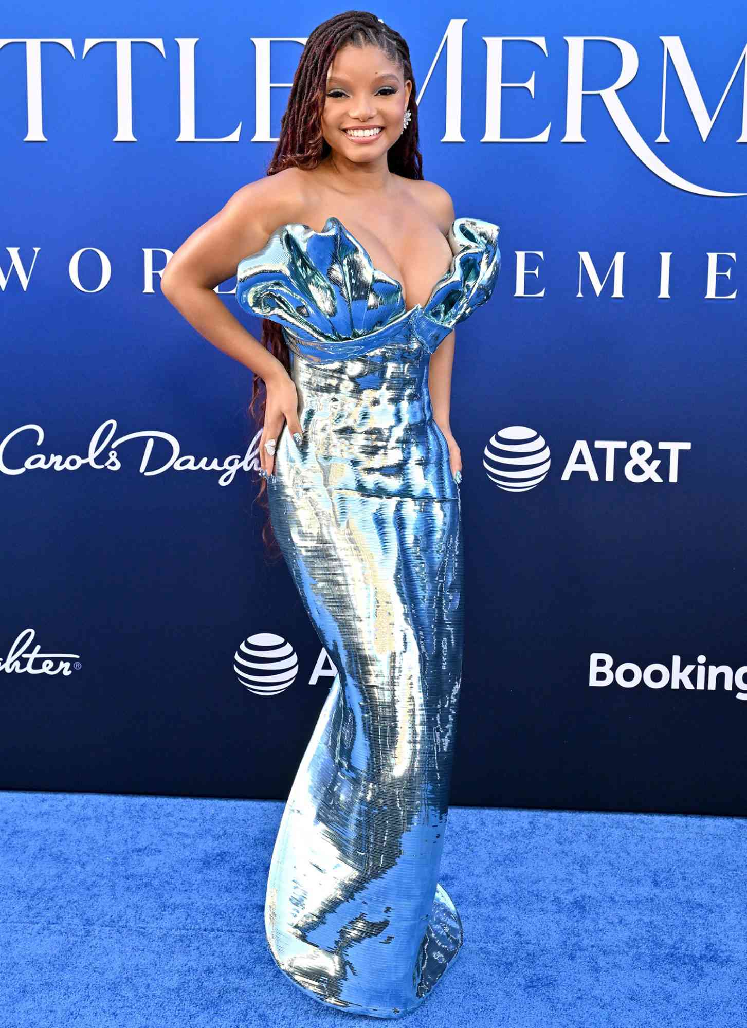 Halle Bailey attends the World Premiere of Disney's "The Little Mermaid"