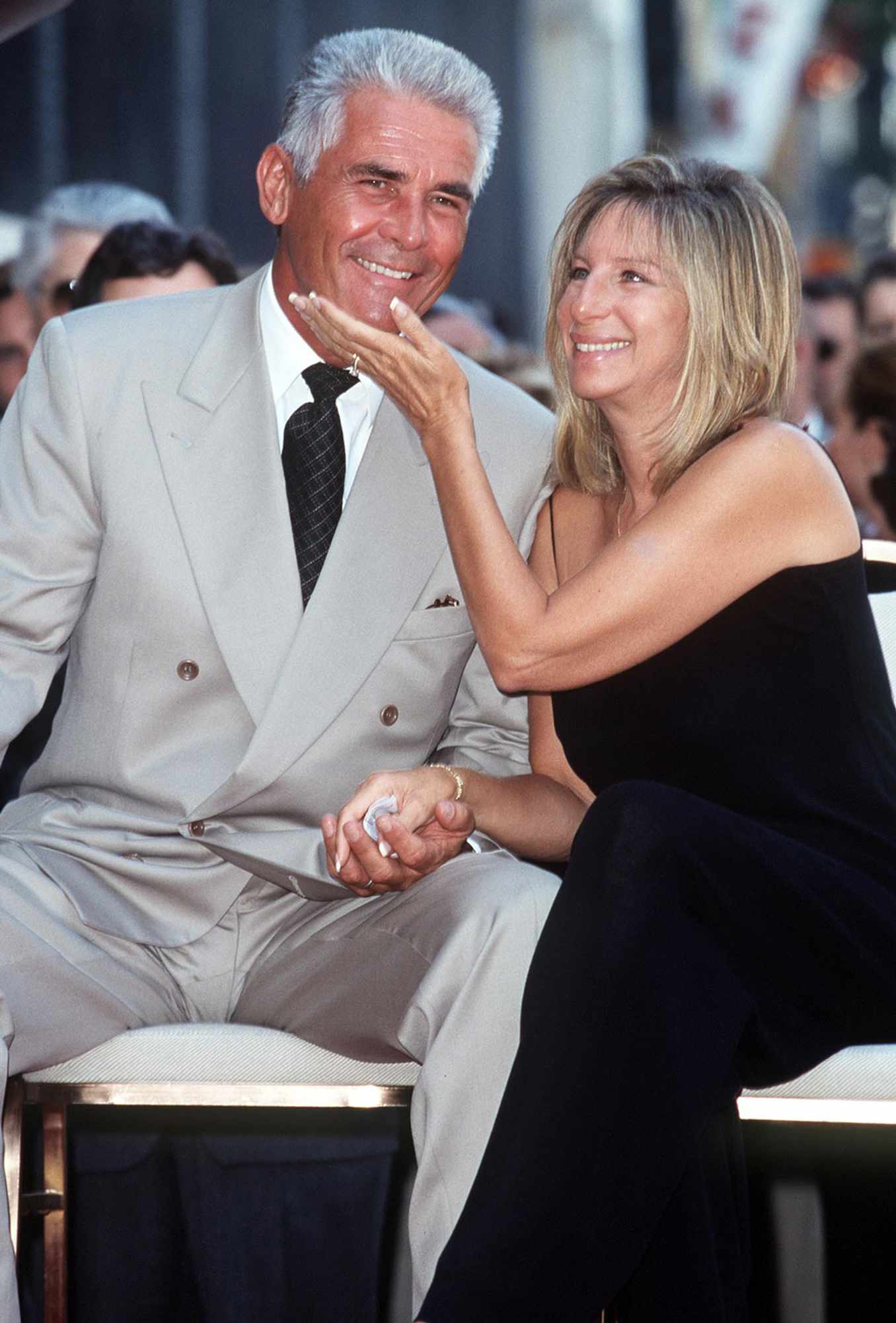 James Brolin and Barbra Streisand during James Brolin Honored with a Star on the Hollywood Walk of Fame at Hollywood Boulevard in Hollywood, California, United States