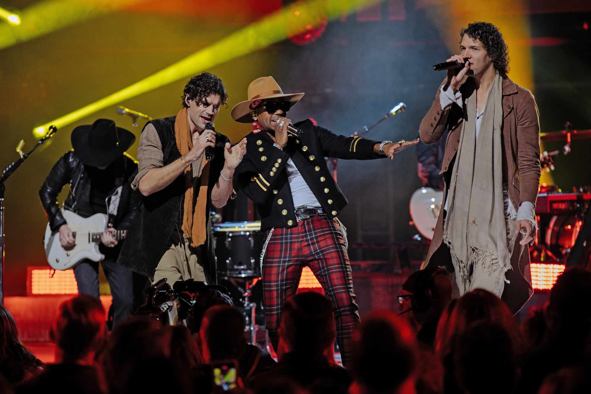 For King + Country and Jimmie Allen perform at CMT Crossroads at The Factory on January 24, 2023 in Franklin, Tennessee.