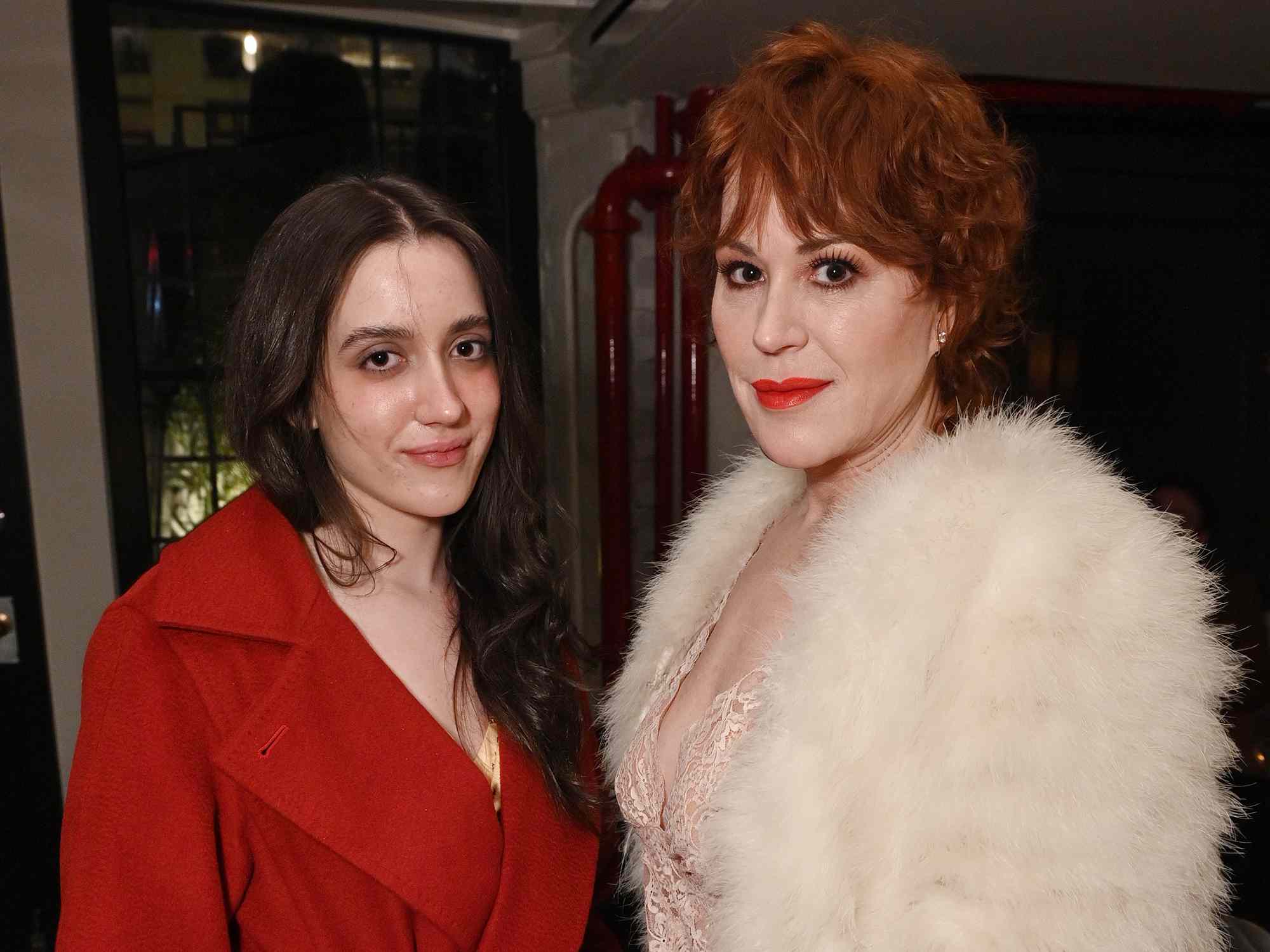 Mathilda Gianopoulos and Molly Ringwald attend dinner celebrating Rodarte and NYFW: The Shows at Jac’s On Bond on February 10, 2023 in New York City