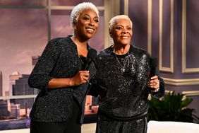 SATURDAY NIGHT LIVE -- "Kieran Culkin" Episode 1810 -- Pictured: (l-r) Ego Nwodim as Dionne Warwick and Dionne Warwick as herself during the "Dionne Warwick Talk Show" sketch on Saturday, November 6, 2021