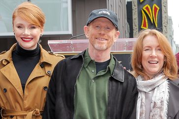 Bryce Dallas Howard, Ron Howard and Cheryl Howard during Ron Howards' Hollywood Walk of Fame Star Ceremony, 2015 in Los Angeles, CA