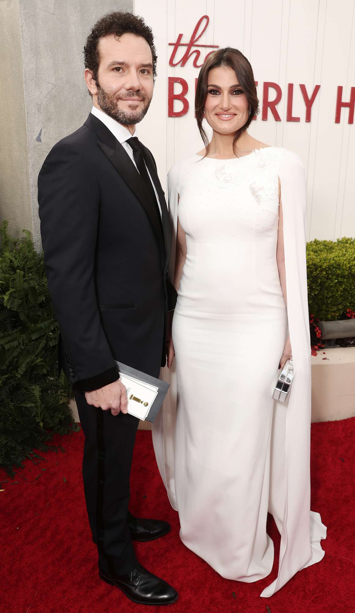 Aaron Lohr and Idina Menzel arrive to the 77th Annual Golden Globe Awards held at the Beverly Hilton Hotel on January 5, 2020