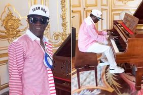 Flavor Flav plays the piano at the Paris Olympics