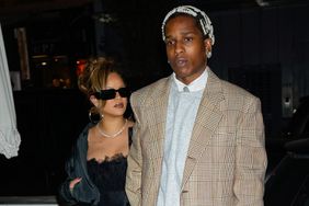 ASAP Rocky and Rihanna go to Carbone for his 34th birthday on October 04, 2023 in New York City