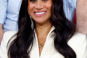 Meghan, Duchess of Sussex watches the sitting volley ball competition on day 2 of the Invictus Games 2020 at Zuiderpark on April 17, 2022