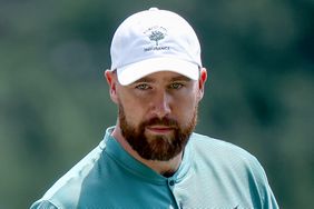 STATELINE, NEVADA - JULY 12: NFL football player Travis Kelce looks towards a dragonfly at the 14th hole on day one of the 2024 American Century Championship at Edgewood Tahoe Golf Course on July 12, 2024 in Stateline, Nevada.