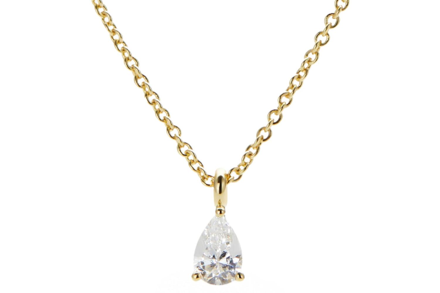 Ana Luisa 14K Gold Solitaire Pendant Necklace - Elise 