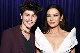 Dylan Michael Douglas (R) and Catherine Zeta-Jones (L) attend the after party for the World Premiere Of Netflix's "Wednesday"