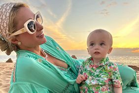 Paris Hilton and her son Phoenix.