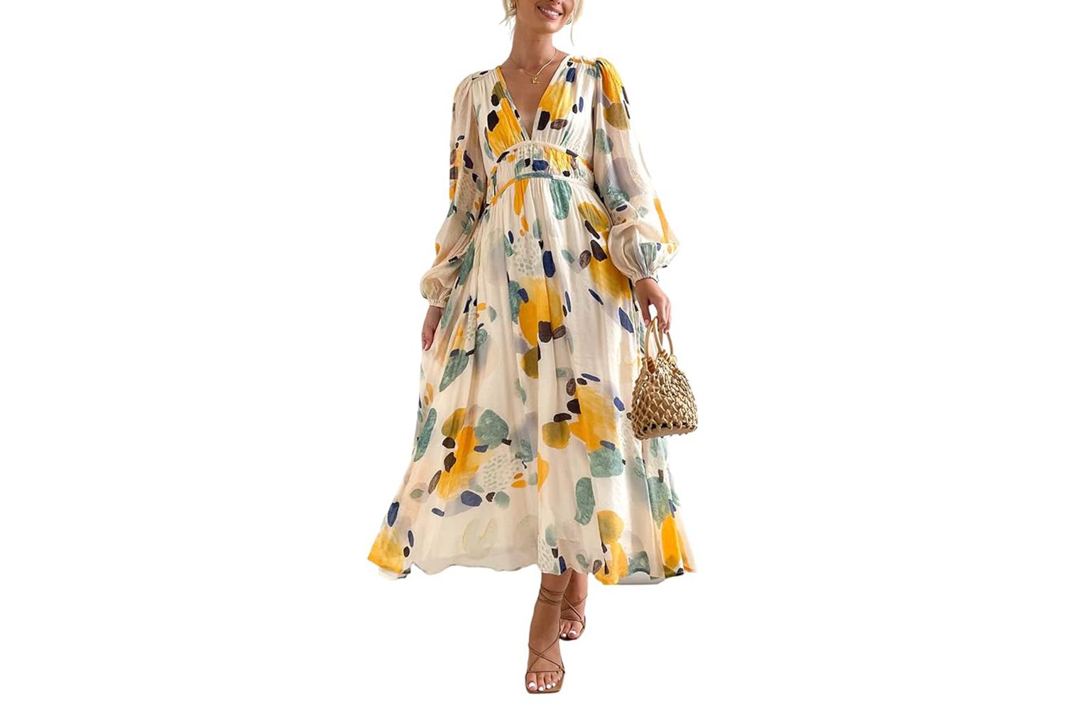 Amazon Sissyaki Women's 2024 Long Sleeve Boho Floral Maxi Dress