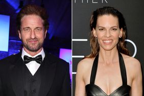 Gerard Butler wearing a kilt during the Cinema For Peace Gala; Hillary Swank arrives at LA Special Screening Of Netflix's 'I Am Mother'