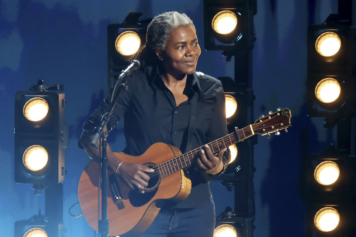 Tracy Chapman, left and Luke Combs, right, at the 66th Grammy Awards held at the Crypto.com Arena in Los Angeles, CA, Sunday, Feb. 4, 2024