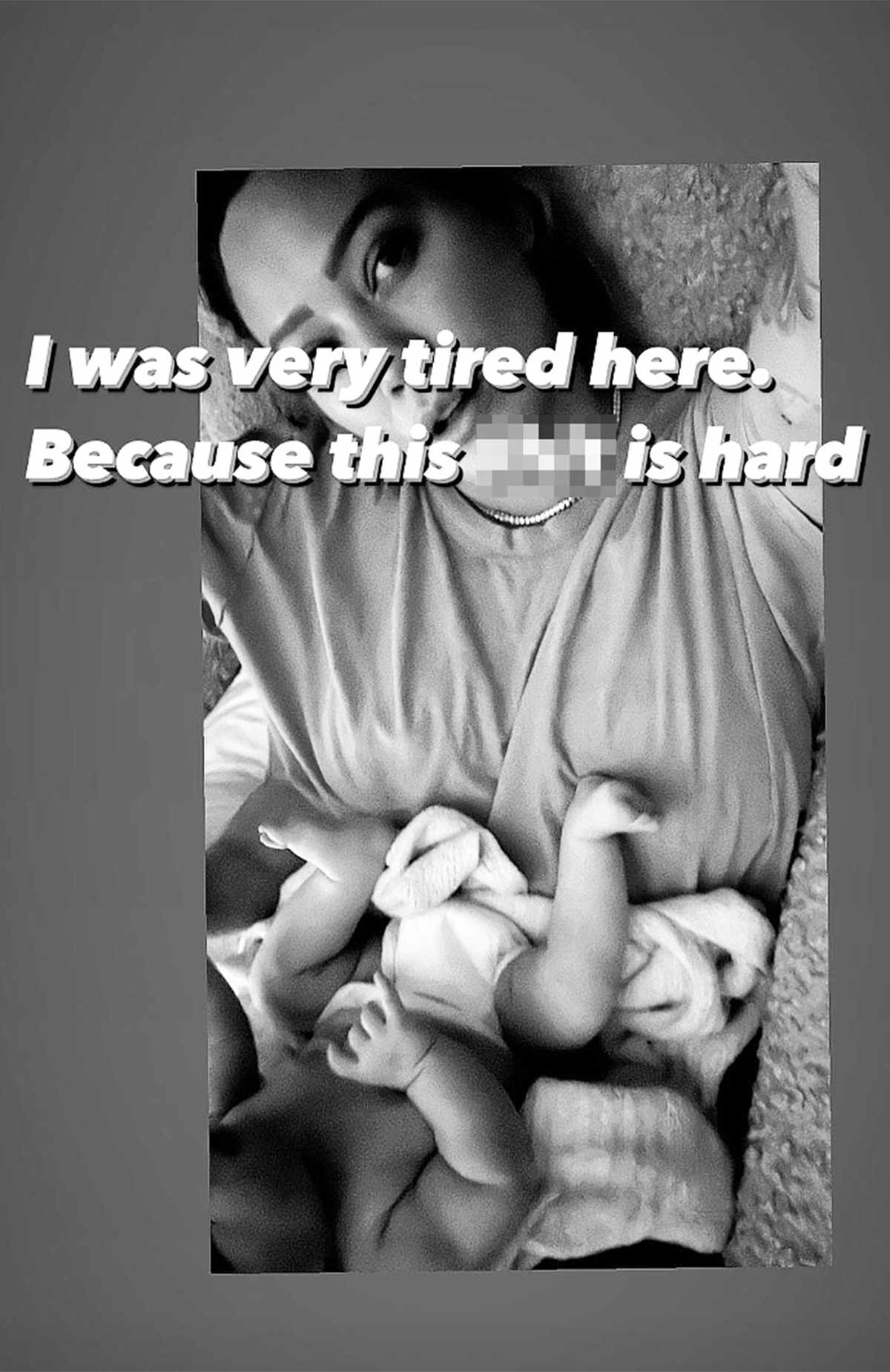 Hilary Duff poses with baby on her Instagram story