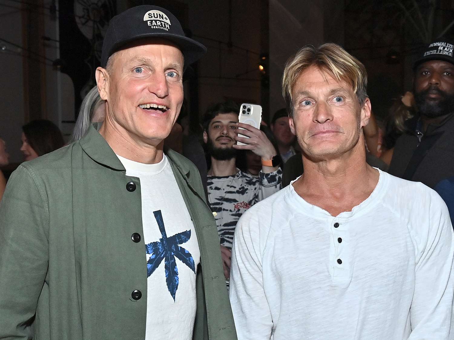 Woody Harrelson and Brett Harrelson attend 'The Woods' Opening Day on May 13, 2022 in West Hollywood, California.