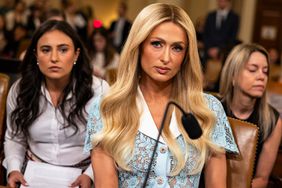 Paris Hilton arrives to testify at the House Committee on Ways and Means hearing on "Strengthening Child Welfare and Protecting Americas Children" on June 26, 2024 in Washington, DC.