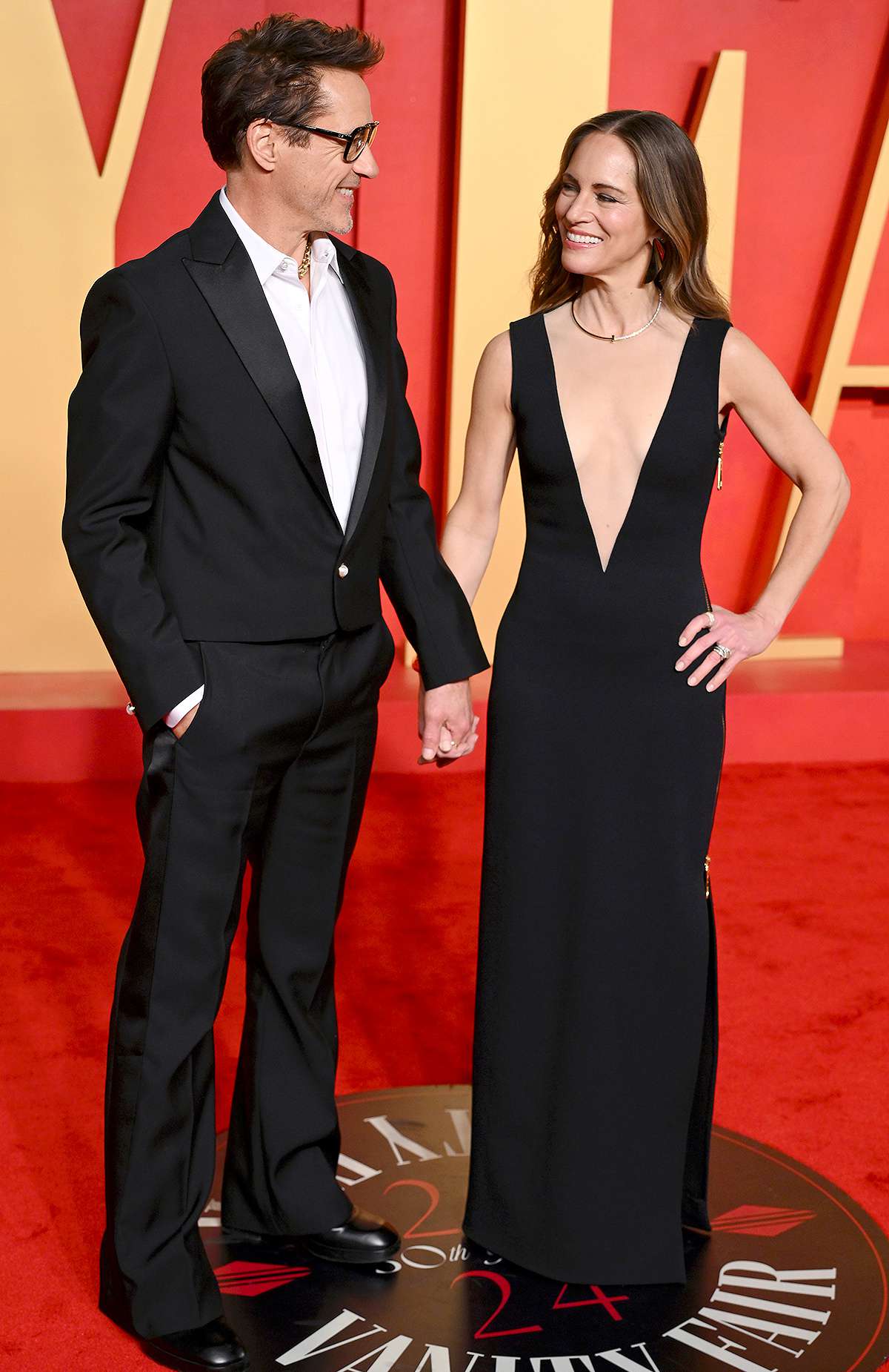 Robert Downey Jr. and Susan Downey attend the 2024 Vanity Fair Oscar Party