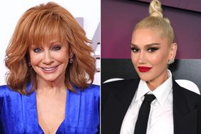 Reba attends the 56th Annual CMA Awards at Bridgestone Arena on November 09, 2022 in Nashville, Tennessee; Gwen Stefani attends the 2023 CMT Music Awards at Moody Center on April 02, 2023 in Austin, Texas 