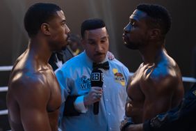 Michael B. Jordan stars as Adonis Creed and Jonathan Majors as Damian Anderson in CREED III