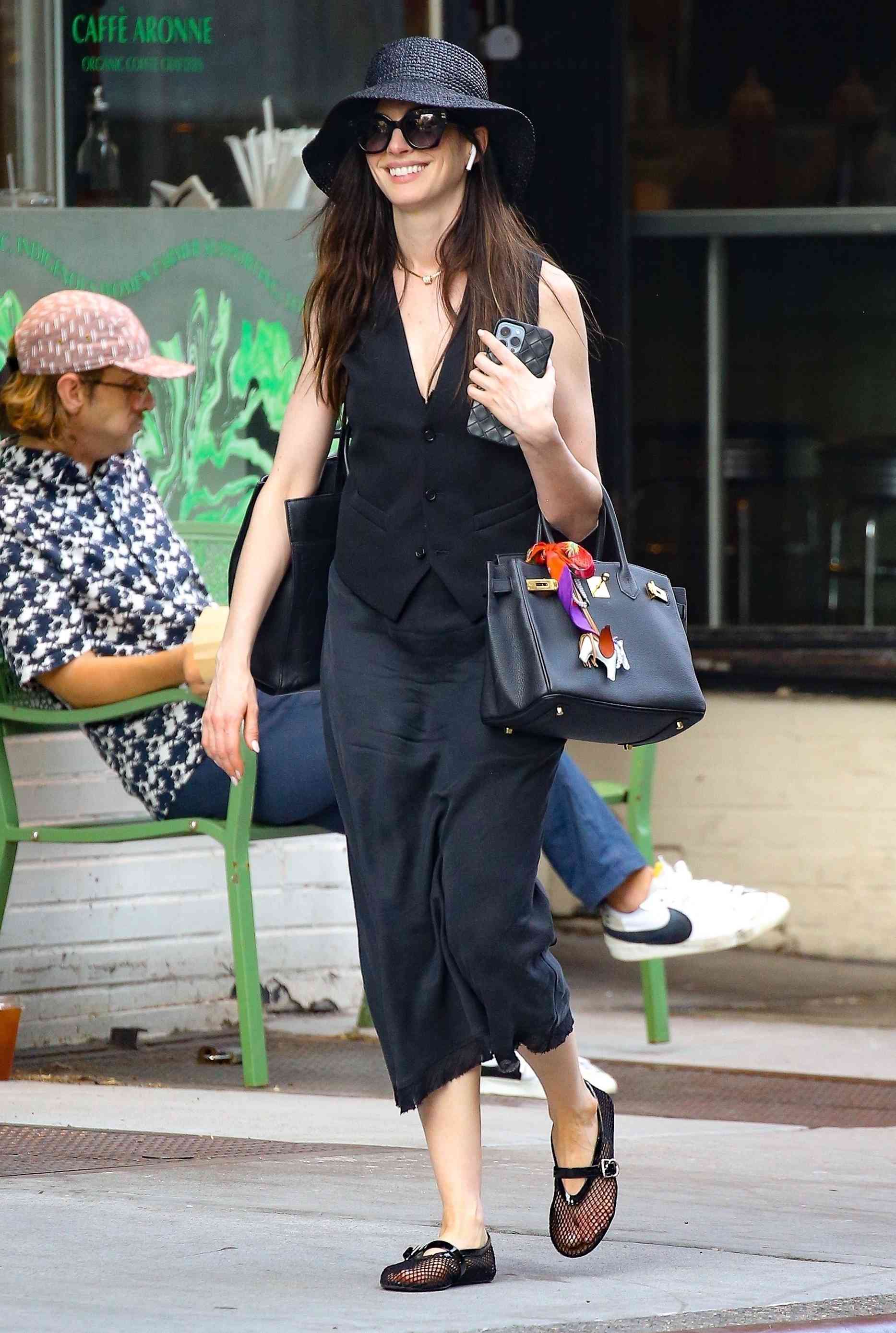 Anne Hathaway in New York City on June 18, 2024