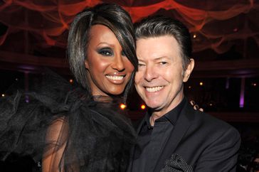 Iman and David Bowie at Hammerstein Ballroom during Keep A Child Alive's 6th Annual Black Ball hosted by Alicia Keys and Padma Lakshmi on October 15, 2009 in New York City.