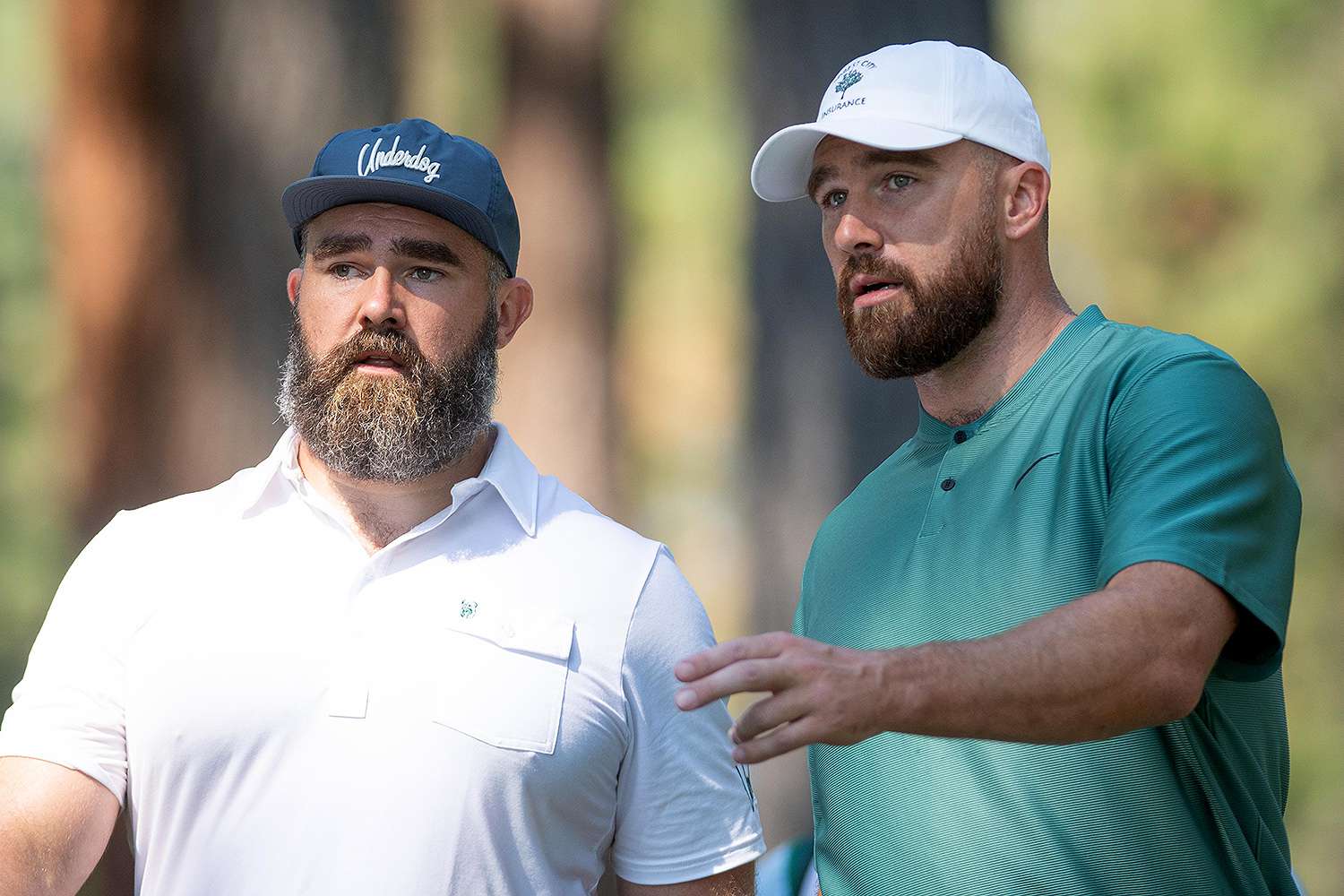 Travis Kelce and Jason Kelce during the ACC Celebrity Golf Championship