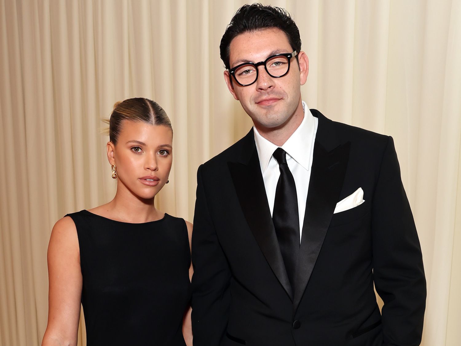 Sofia Richie and Elliot Grainge attend the Elton John AIDS Foundation's 30th Annual Academy Awards Viewing Party on March 27, 2022 in West Hollywood, California