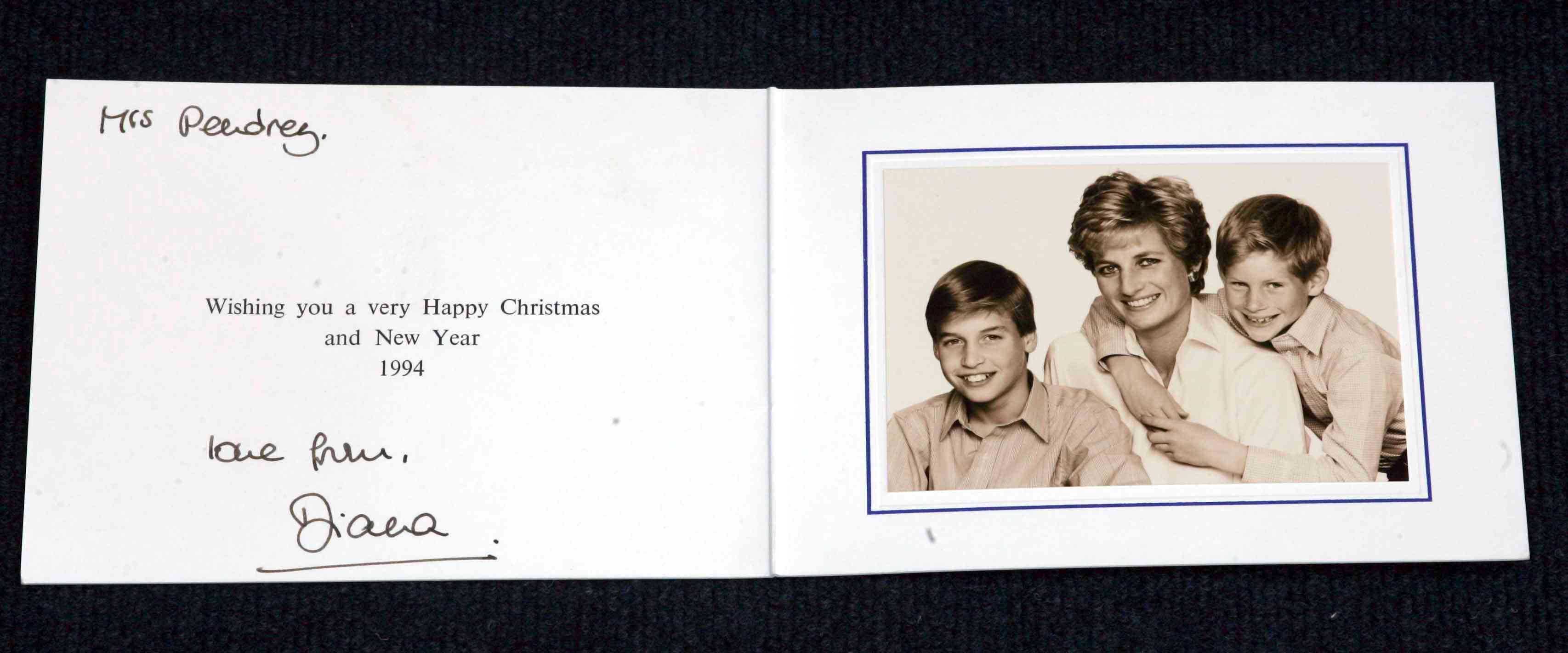 Princess Diana Christmas Card 1994