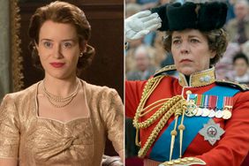 Claire Foy & Olivia Coleman as queen elizabeth on the crown