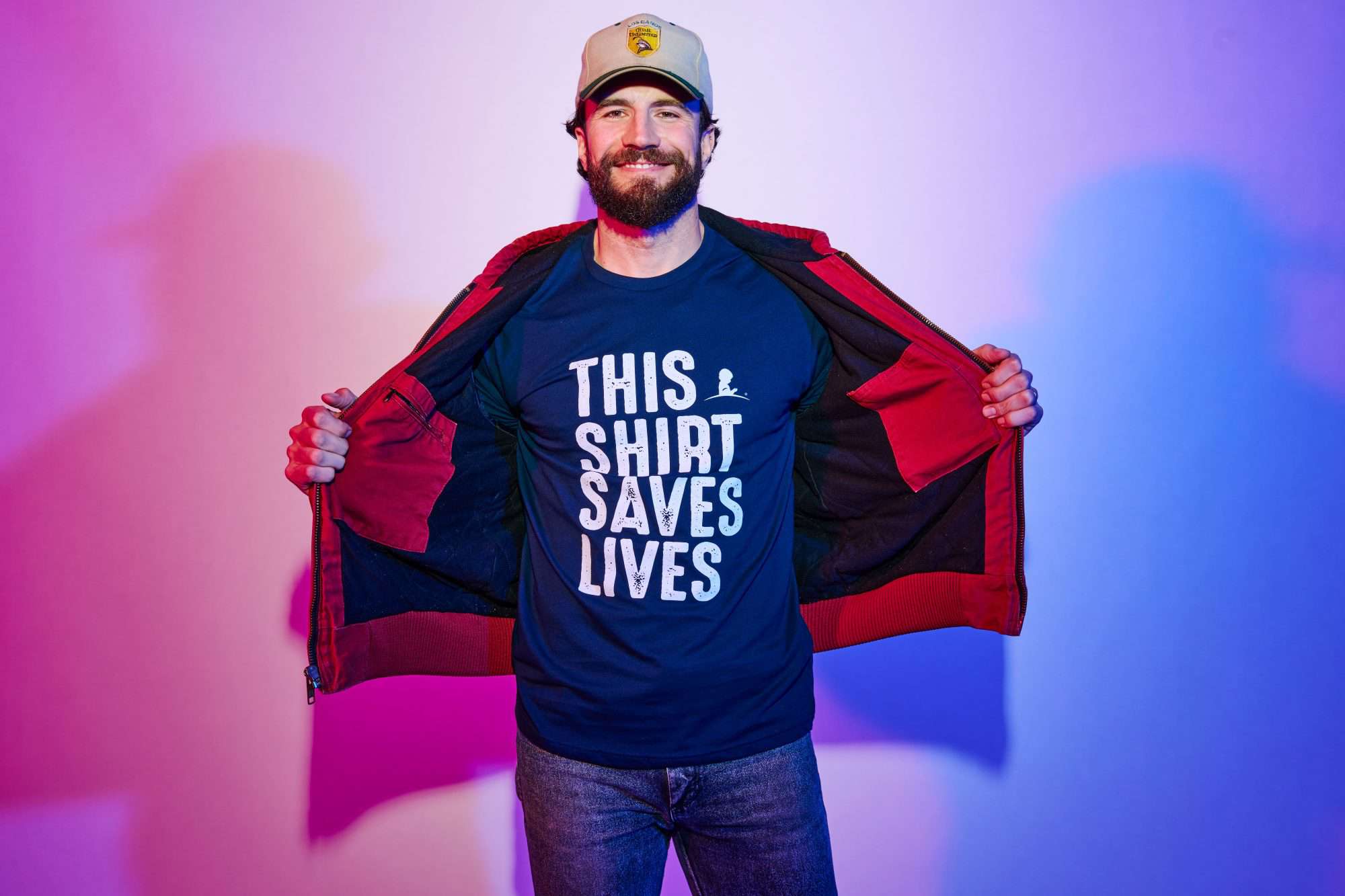 Sam Hunt st jude shirt. Credit: Libby Danforth