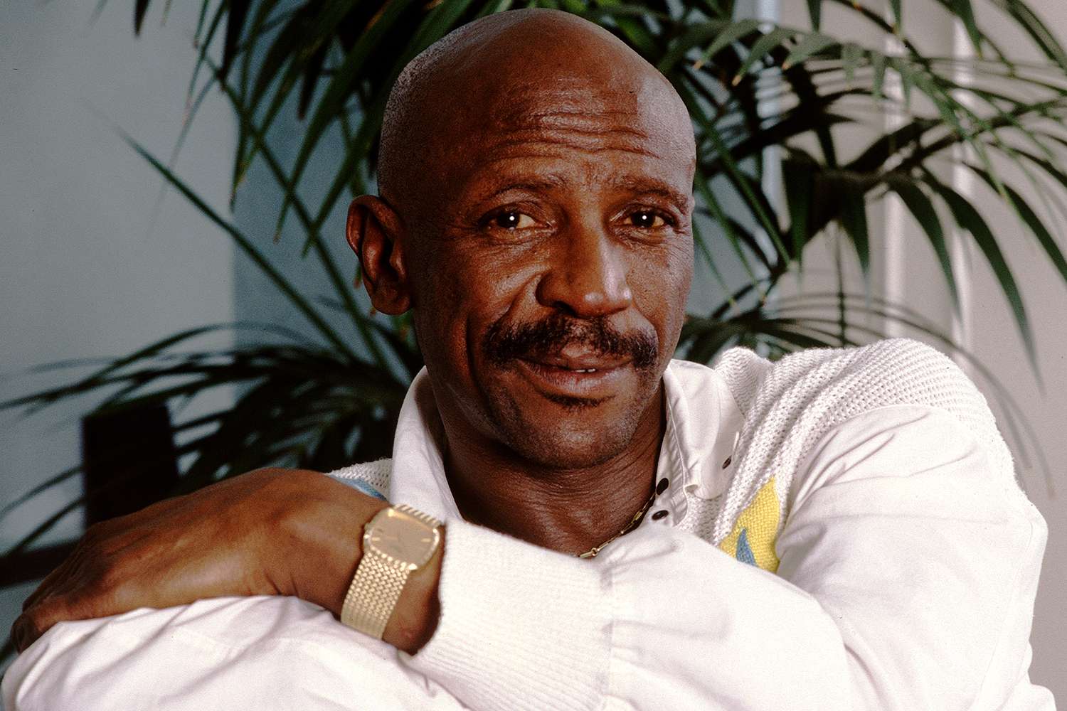 Actor Lou Gossett Jr. portrait session, October 31, 1985 in Los Angeles, California.