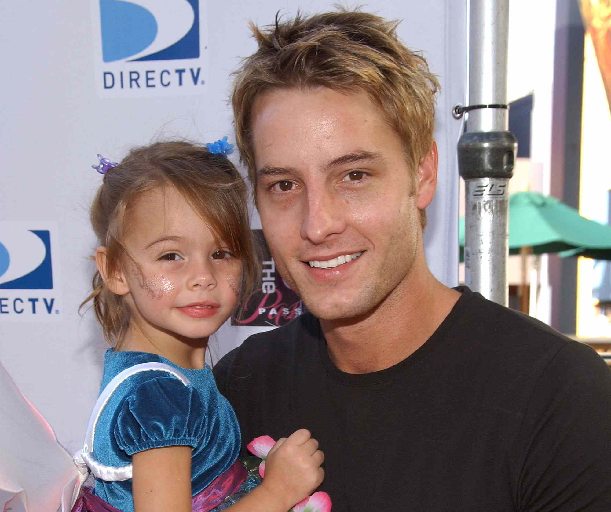 Justin Hartley and daughter Isabella arrive at "Passions" Halloween party held at Universal CityWalk on October 20th, 2007 in Hollywood, California