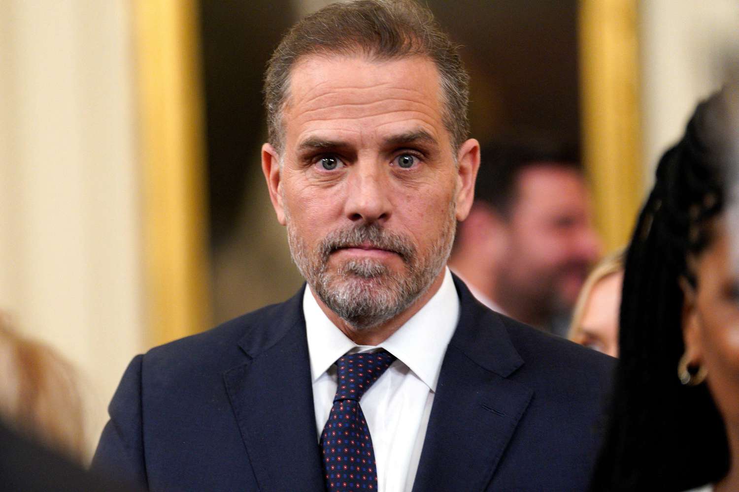 July 7, 2022. Hunter Biden, son of U.S. President Joe Biden, leaves after the award ceremony of the Presidential Medals of Freedom to seventeen recipients in the East Room at the White House in Washington on July 7, 2022.