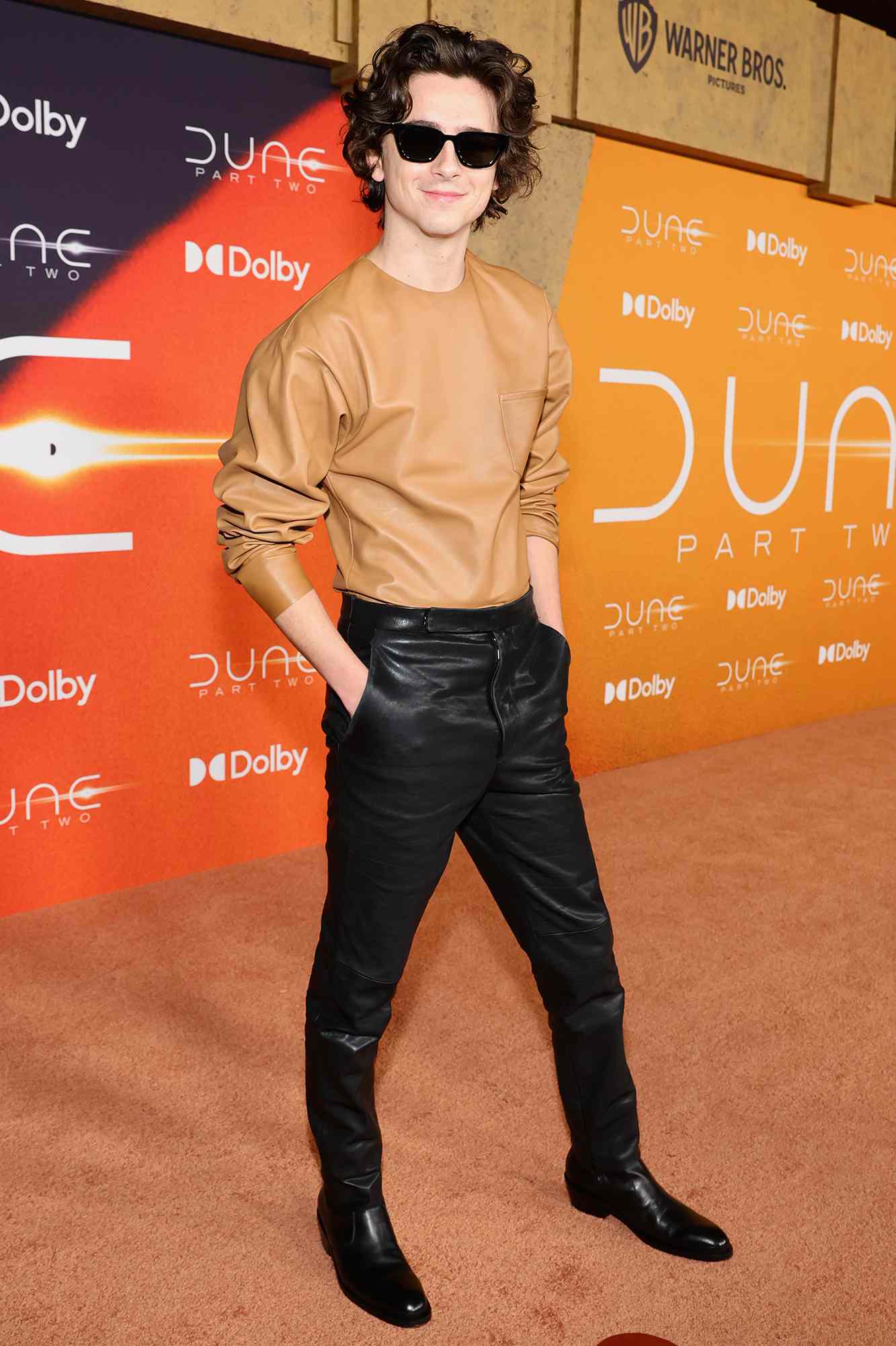  Timothee Chalamet attends the "Dune: Part Two" premiere at Lincoln Center on February 25, 2024 in New York City.
