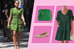 kelly washington in chic dress featuring pieces to get a similar look