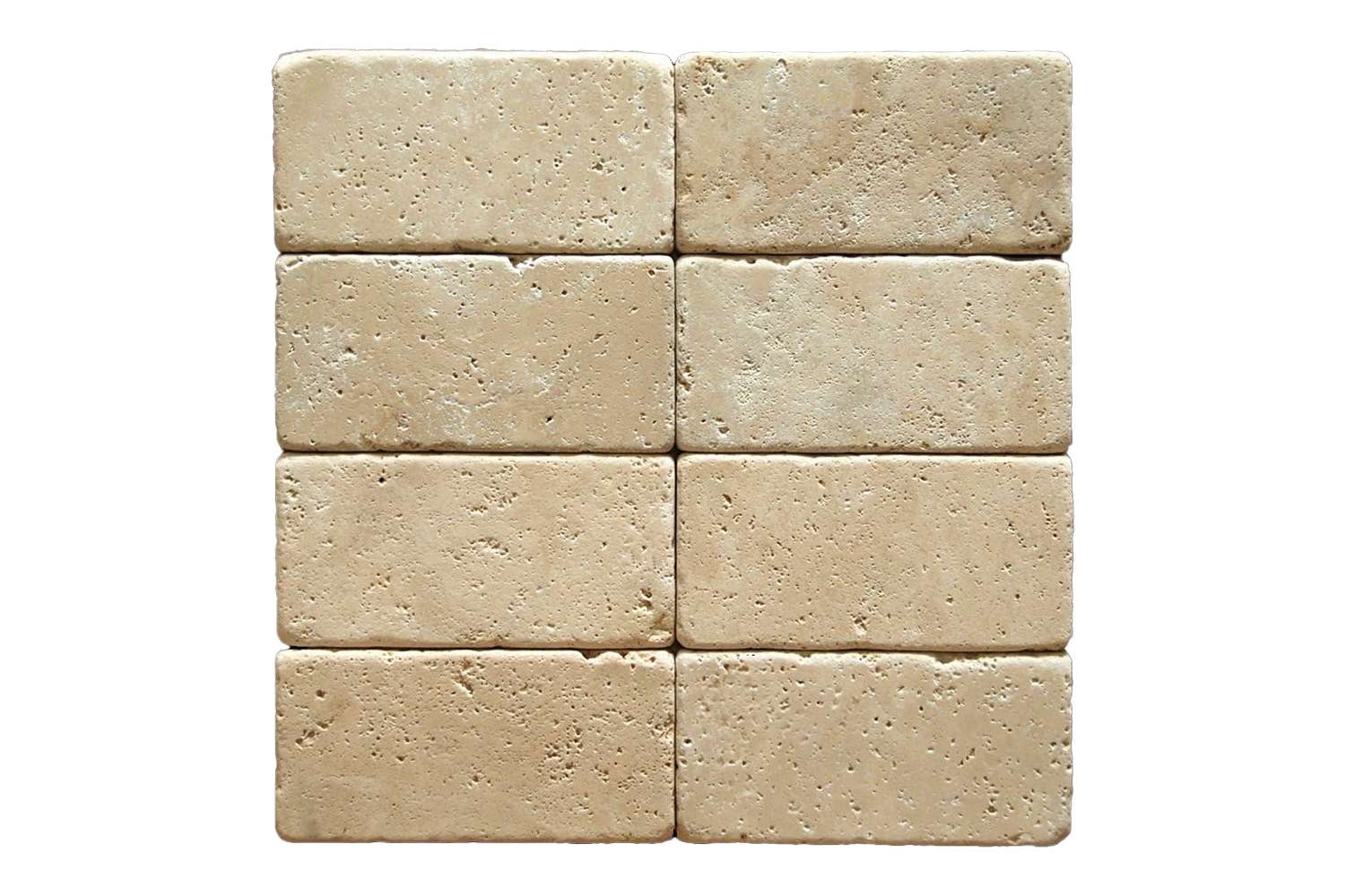 Amazon Oracle Tile & Stone Ivory (Light) Travertine 3 X 6 Subway Field Tile, Tumbled