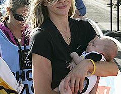 Anna Hansen and baby Max Armstrong