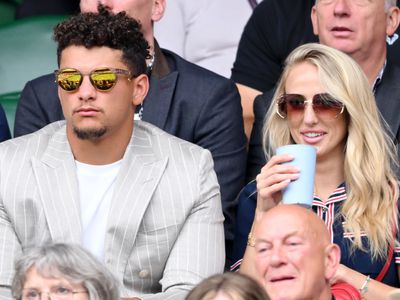 Brittany Mahomes in a crowd at Wimbledon