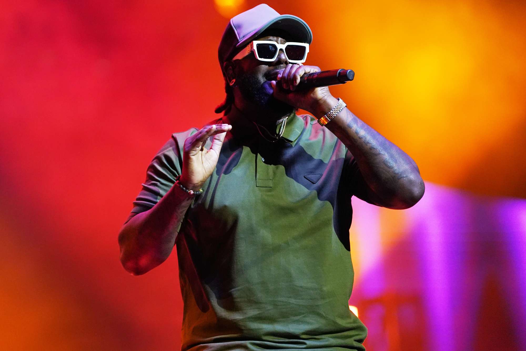 T-Pain performs onstage during Day 1 of the 2024 ESSENCE Festival of Culture presented by Coca-Cola at Caesars Superdome on July 05, 2024 in New Orleans, Louisiana.