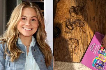 Shawn Johnson's daughter gives herself a haircut