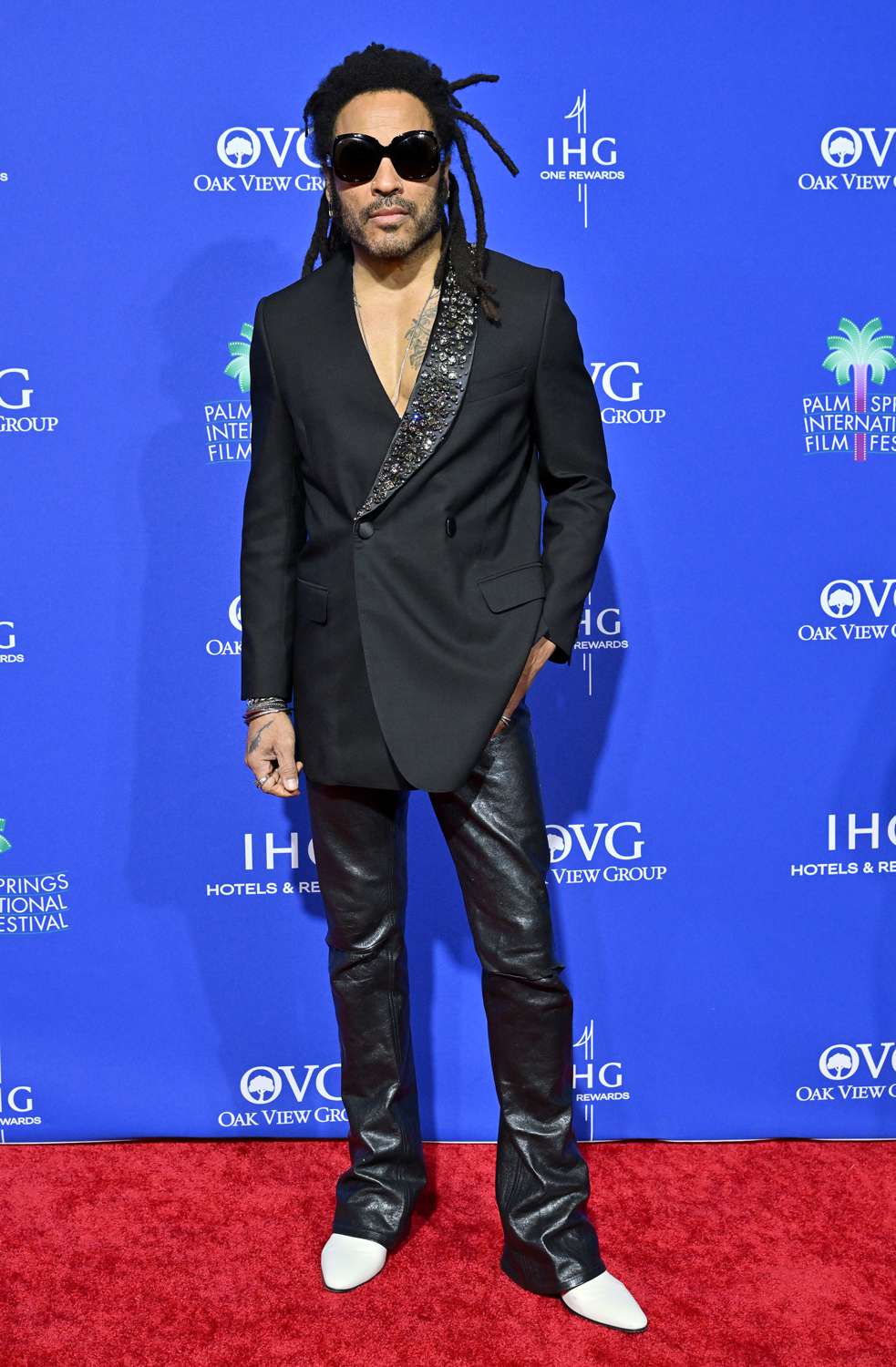 Lenny Kravitz attends the 2024 Palm Springs International Film Festival Film Awards at Palm Springs Convention Center on January 04, 2024 in Palm Springs, California.