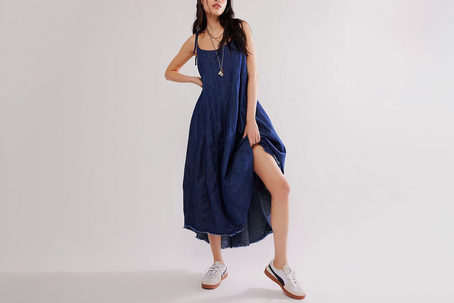 Free People Denim Dreams Midi Dress