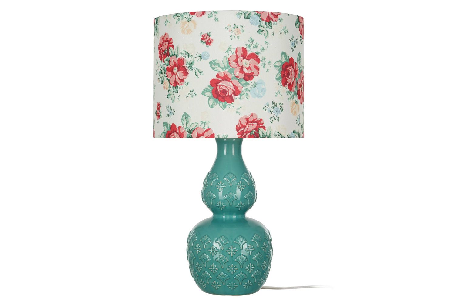 The Pioneer Woman Vintage Floral Table Lamp, Green Finish