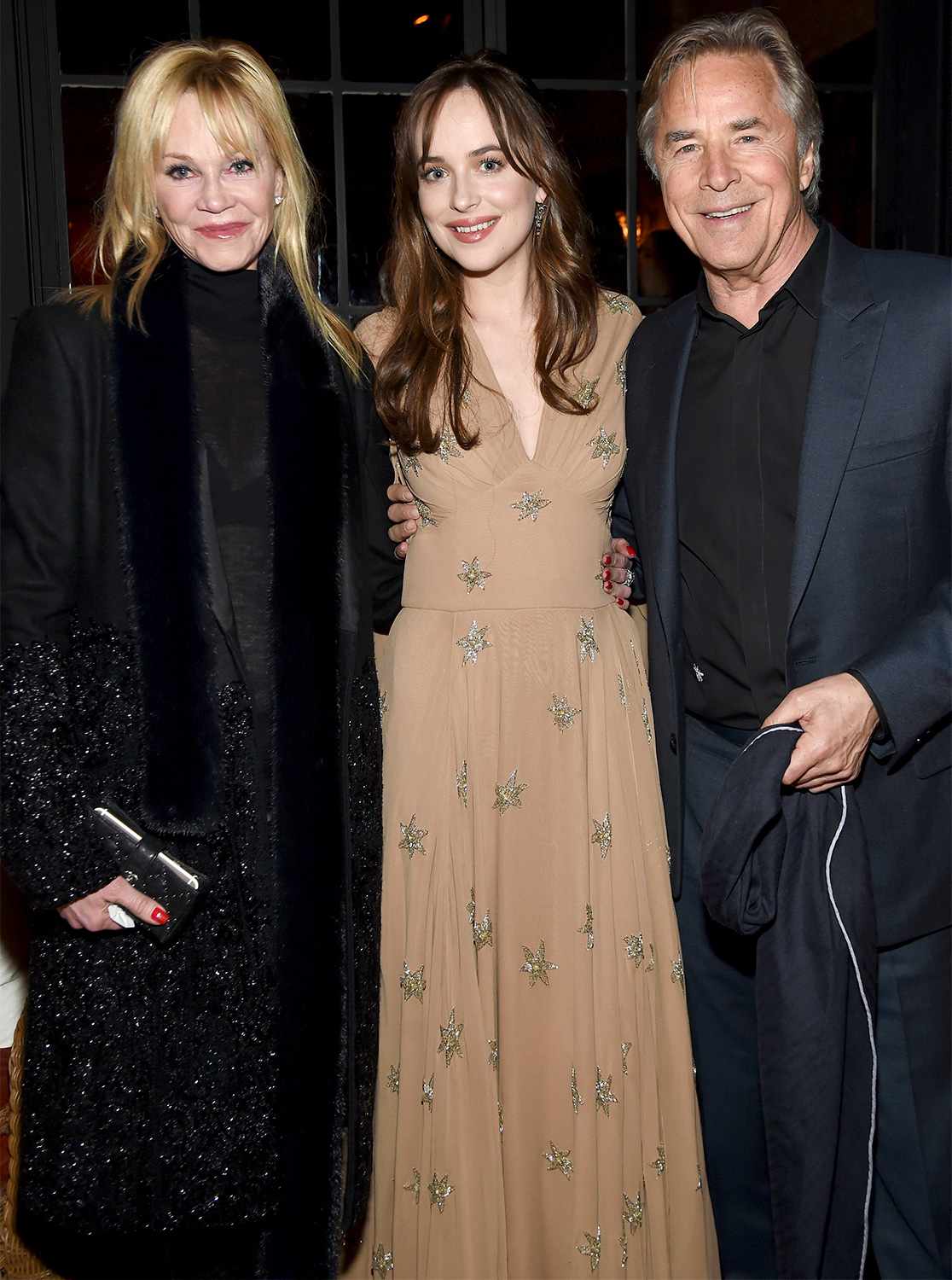 Melanie Griffith, Dakota Johnson, and Don Johnson